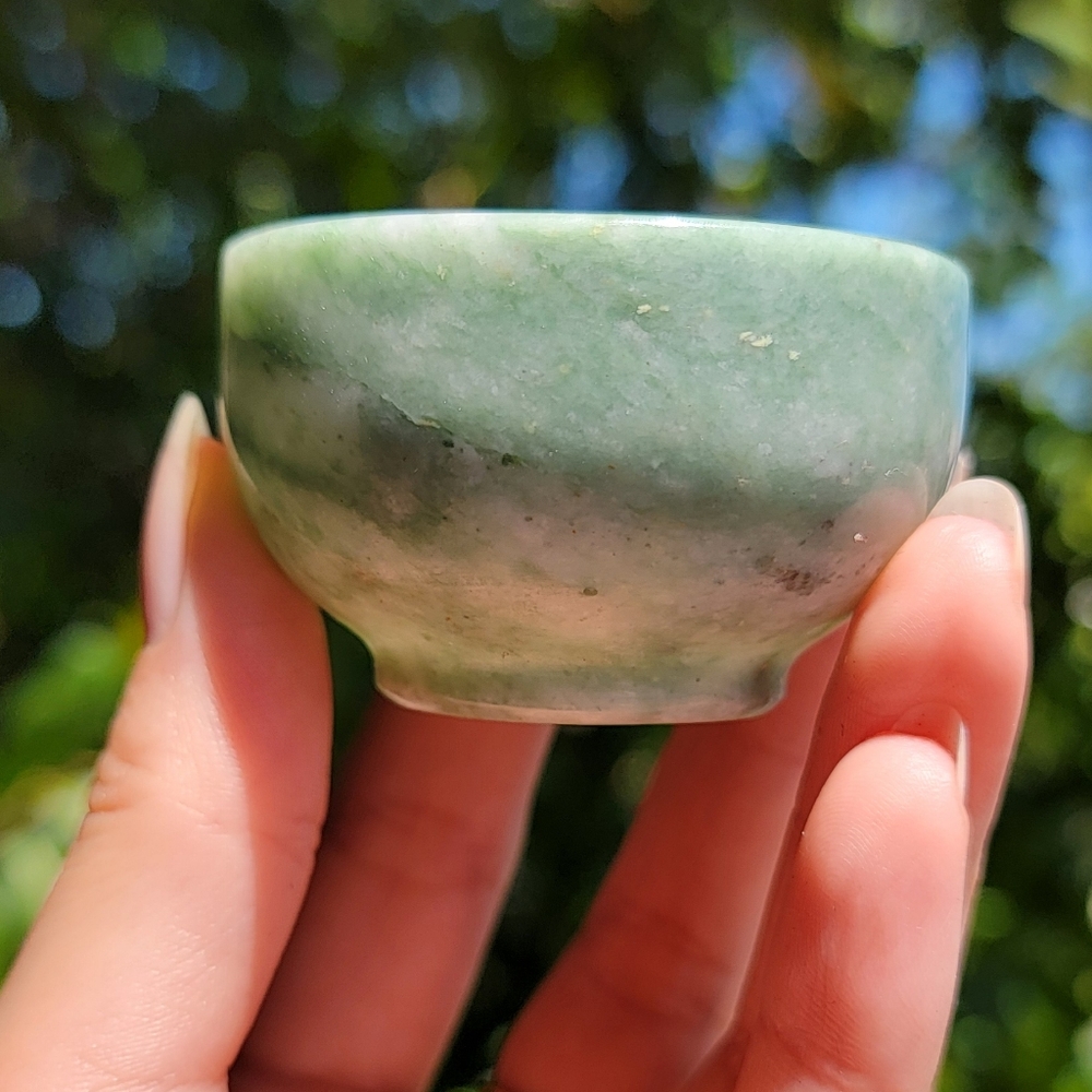 (#15) NEW 2" x 1.375" JADE BOWL